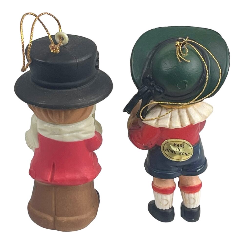 Bradford Novelty Alpine Singer & Choir Boy 3" Plastic Christmas Ornaments 80s - Picture 2 of 6